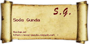 Soós Gunda névjegykártya